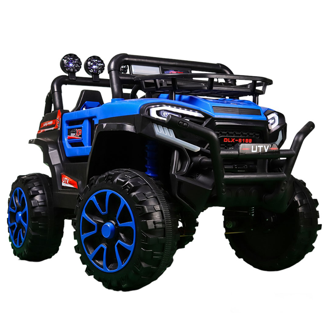 عربية اطفال كهربائية مع ريموت تحكم - أزرق - DLX-6188