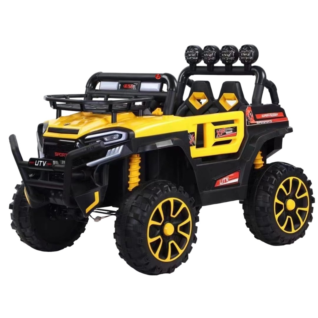 عربية اطفال كهربائية مع ريموت تحكم - أصفر - DLX-6188