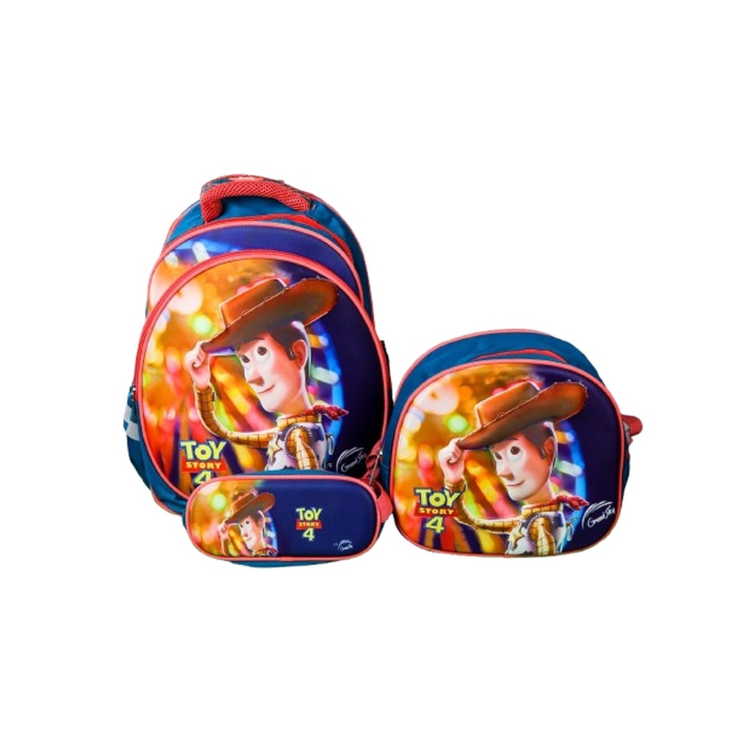 شنطة ظهر مدرسية Toy Story مع حقيبة صغيرة ومقلمة - GS15-T