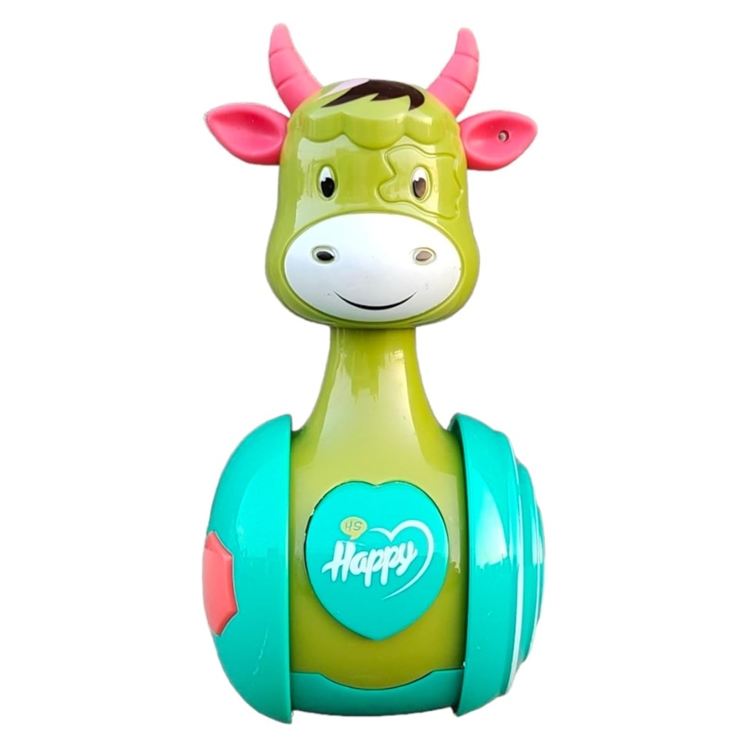 لعبة انزلاق البهلوان للاطفال شكل بقرة لون أخضر