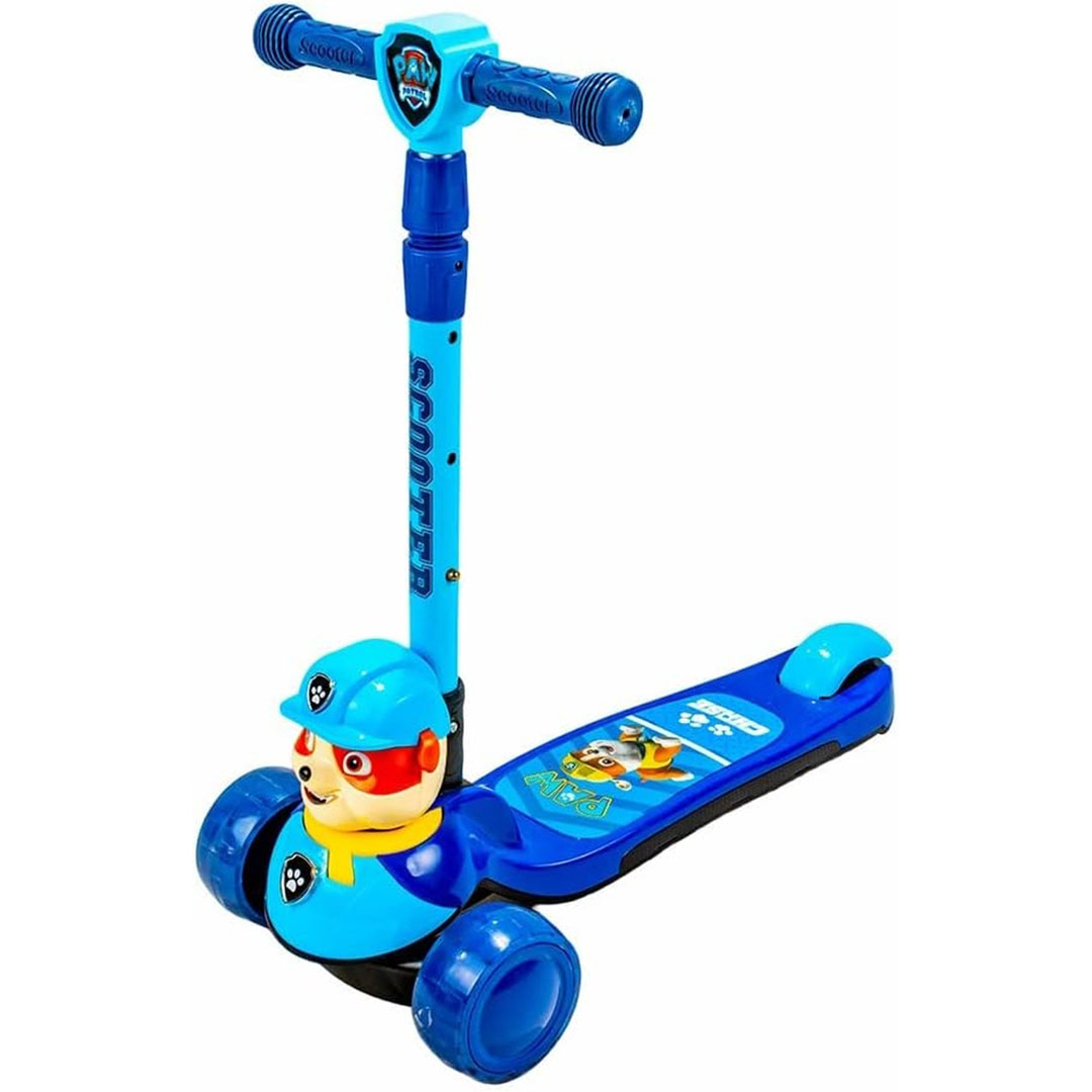 سكوتر ذو عجلات مضيئة مع شخصية باو باترول قابل للطي - أزرق - WWD-01
