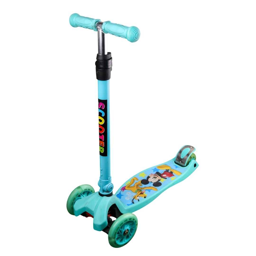 سكوتر ميكي ماوس ذو عجلات مضيئة قابل للطي  - 316