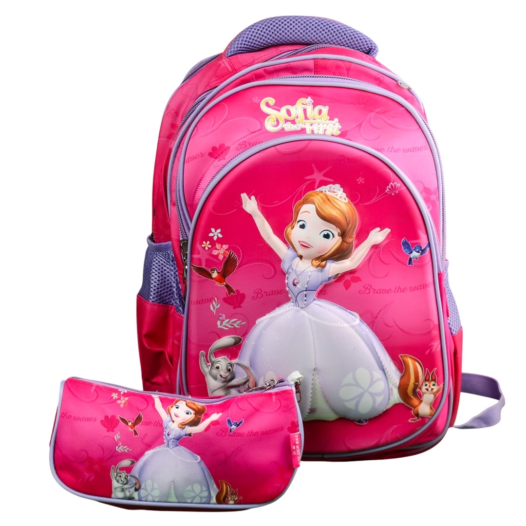 شنطة صوفيا ثلاثية الأبعاد المدرسية مع حقيبتين - G.B