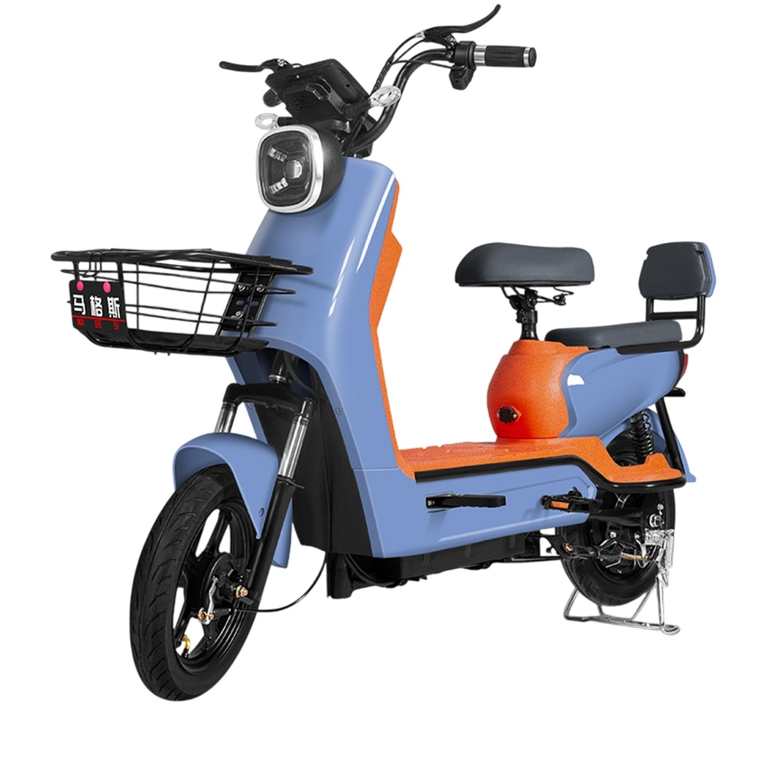 سكوتر كهربائي للركوب بإطار 14 انش 48 فولت 12 امبير 500 وات - أزرق - SHN-WS5