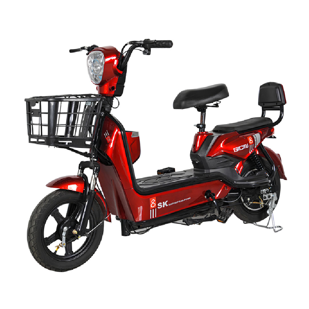 سكوتر كهربائي للركوب بإطار 14 انش - 48 فولت - 350 وات - أحمر - GE-WS