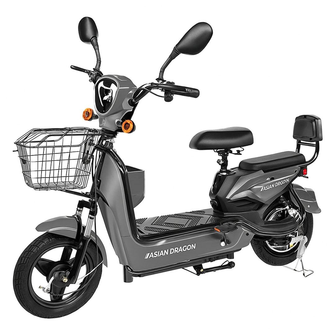 سكوتر كهربائي للركوب بإطار 14 انش - 48 فولت - 350 وات - رصاصي - GE-WS