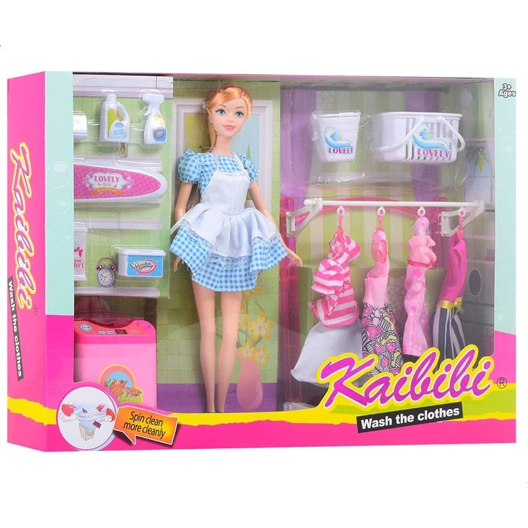 الدمية كايبيبي مع الغساله و طاولة المكواه - BLD135