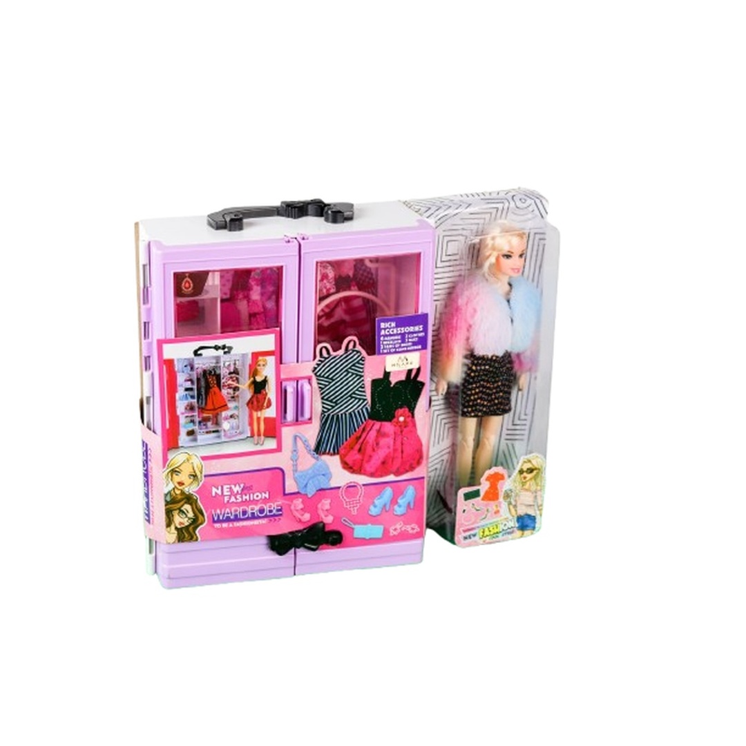 خزانة ملابس للدمية مع الأكسسوارات - HP-2201G