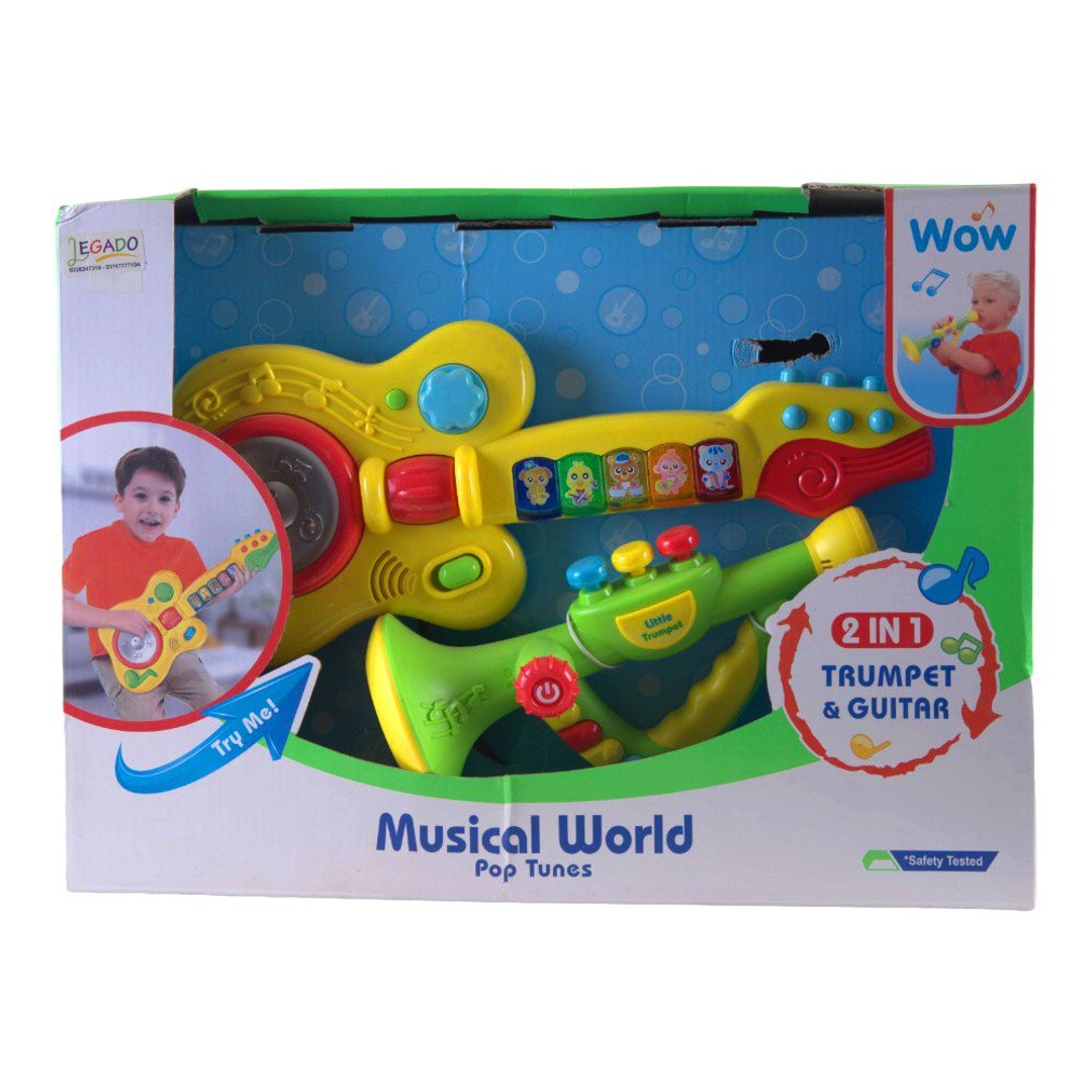 عالم الموسيقى 2 في 1 البوق والغيتار - 2816