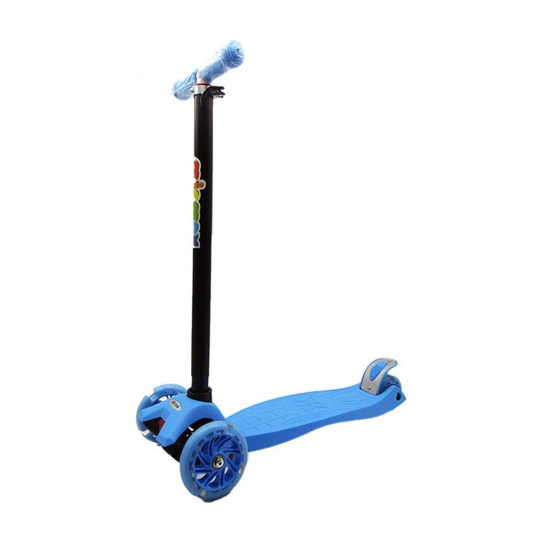 سكوتر قابل للطي بعجلات مضيئة - أزرق - BG-03