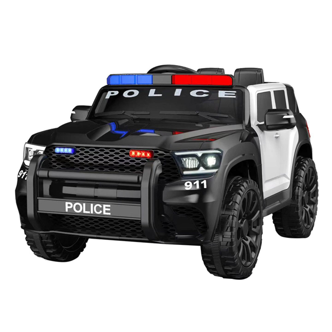 عربية كهربائية للأطفال - بوليس أسود مع أبيض - TTF911