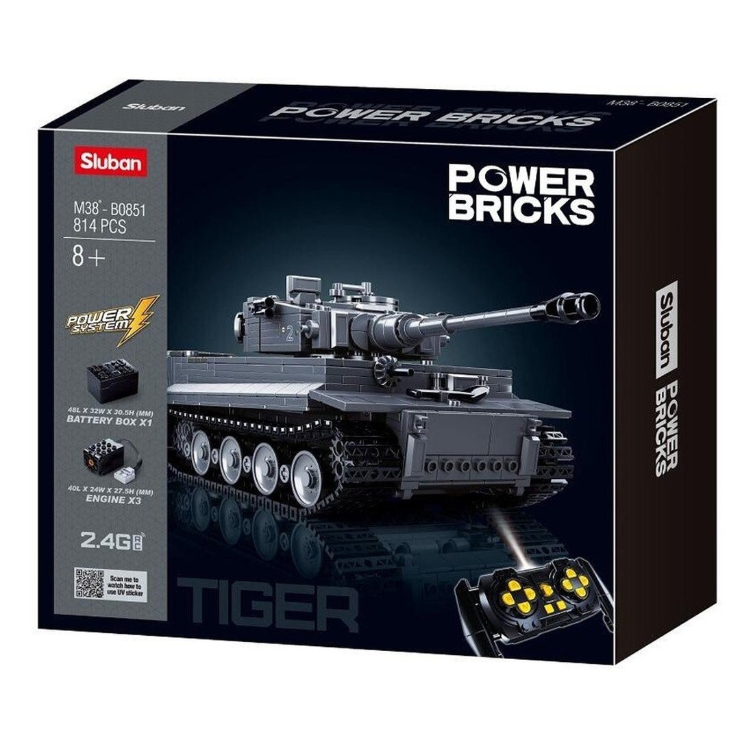مكعبات دبابة النمر الثقيلة مع ريموت تحكم 814 قطعة - M38-B0851