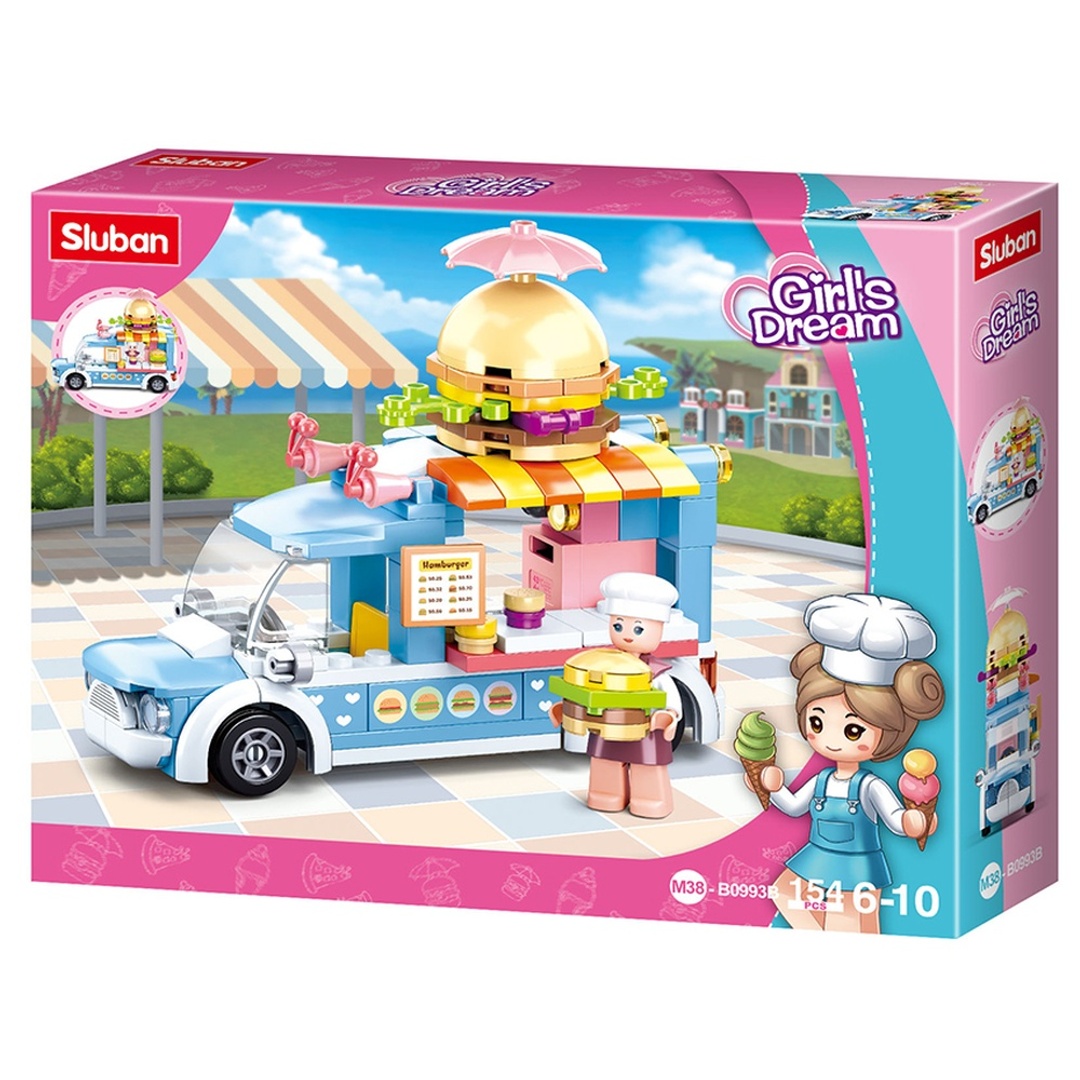 مكعبات شاحنة الهامبورجر - 154 قطعة - M38-B0993B