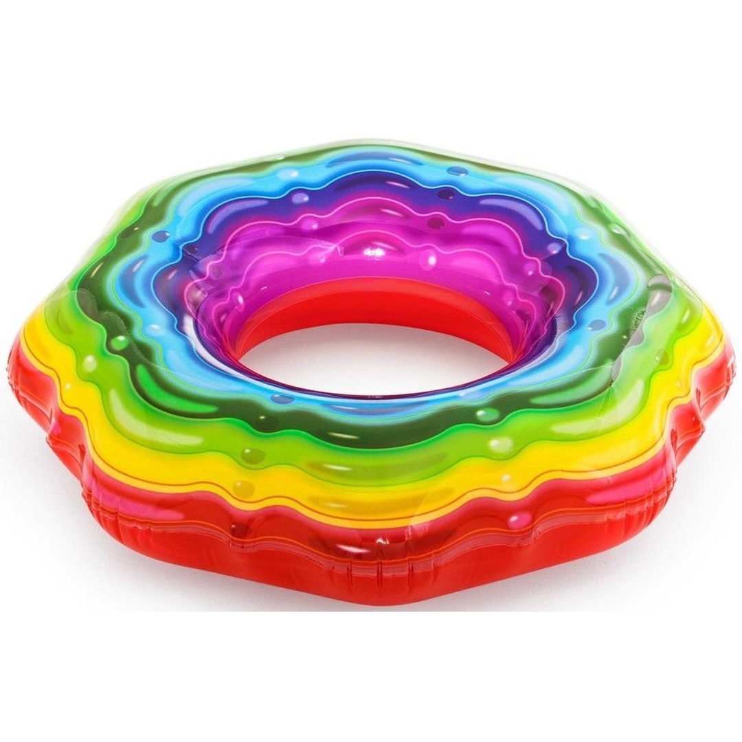 حلقة السباحة بشريط قوس قزح 115 سم - 36163