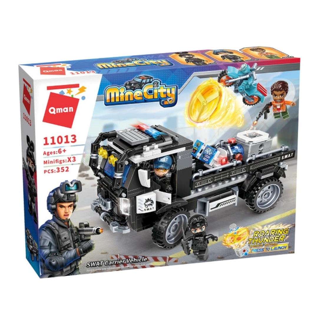 كيو مان لعبة سيارة الشرطة المدرعة 352 قطعة - C11013