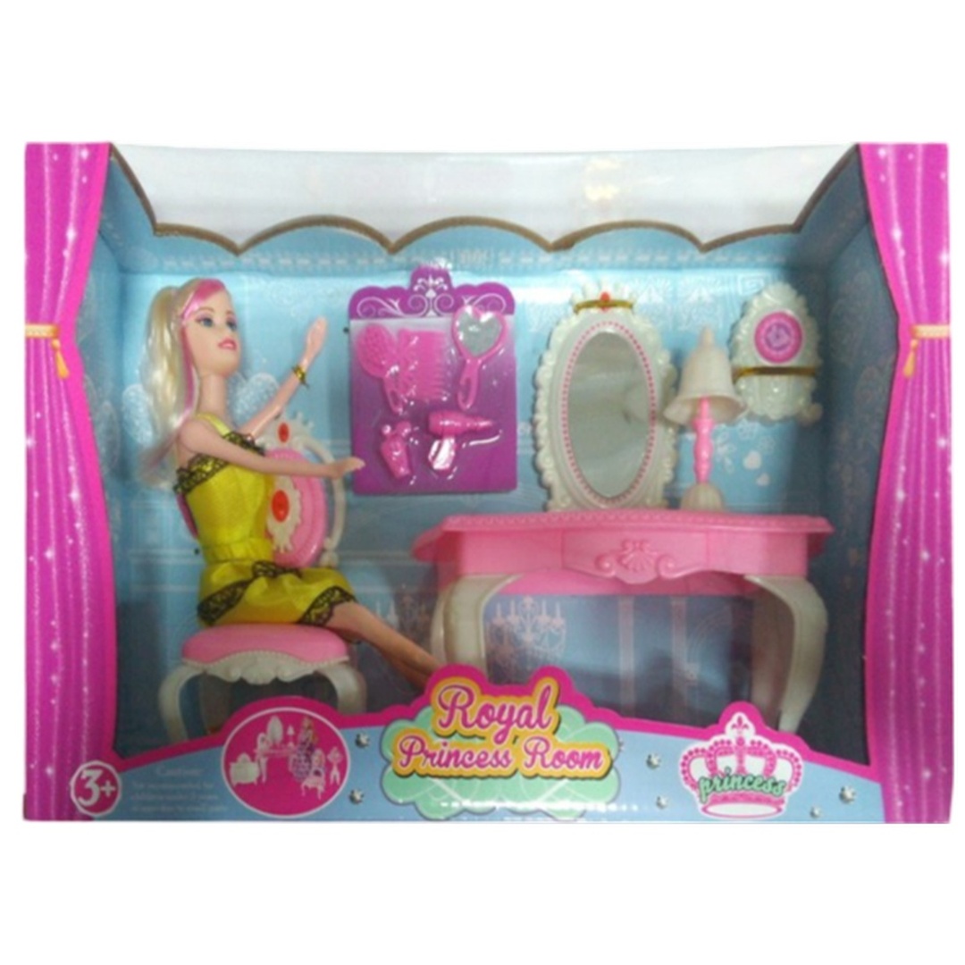 تسريحة دمية باربي مع الأكسسوارات - 699-2