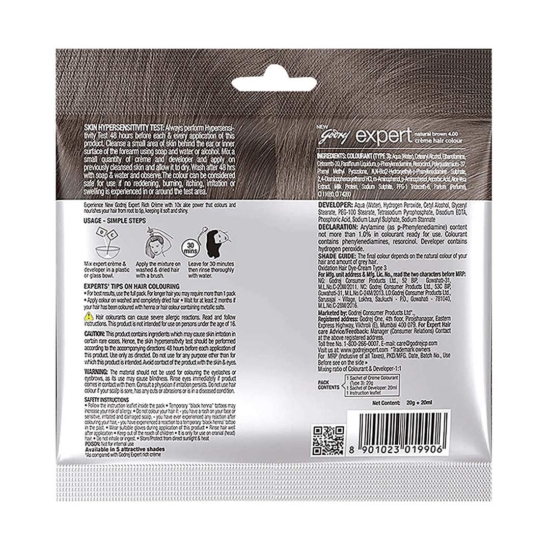 جودريج إكسبيرت صبغة ريتش لتلوين الشعر - بني طبيعي - 20 جم + 20 مل