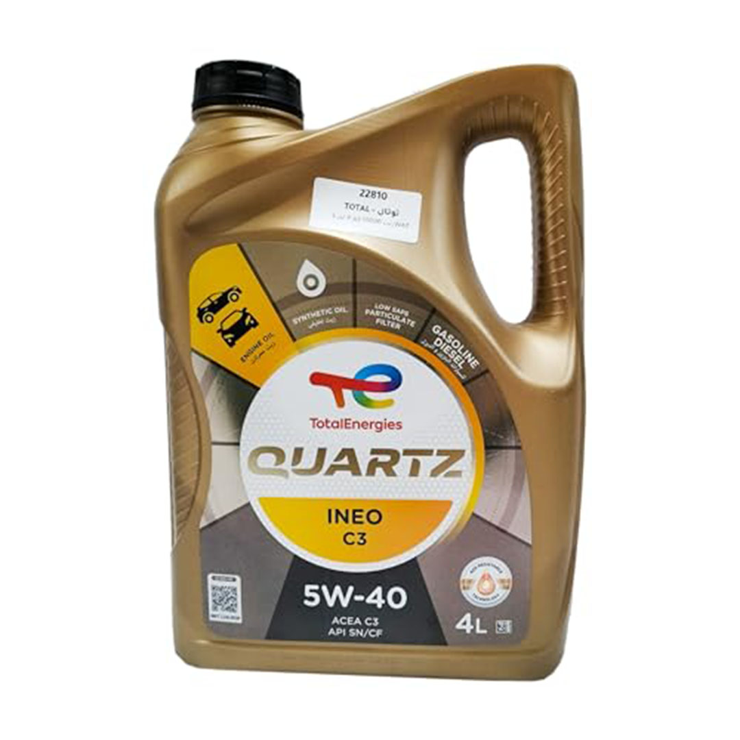زيت محرك Total INEO 5W40 - 4 لتر - تخليقي بالكامل - 10000 كم