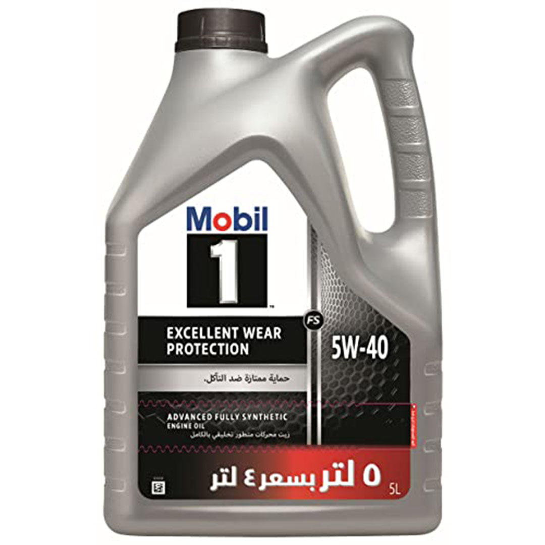 زيت محرك Mobil 1 FS 5W-40 – 4 لتر + 1 لتر إضافي