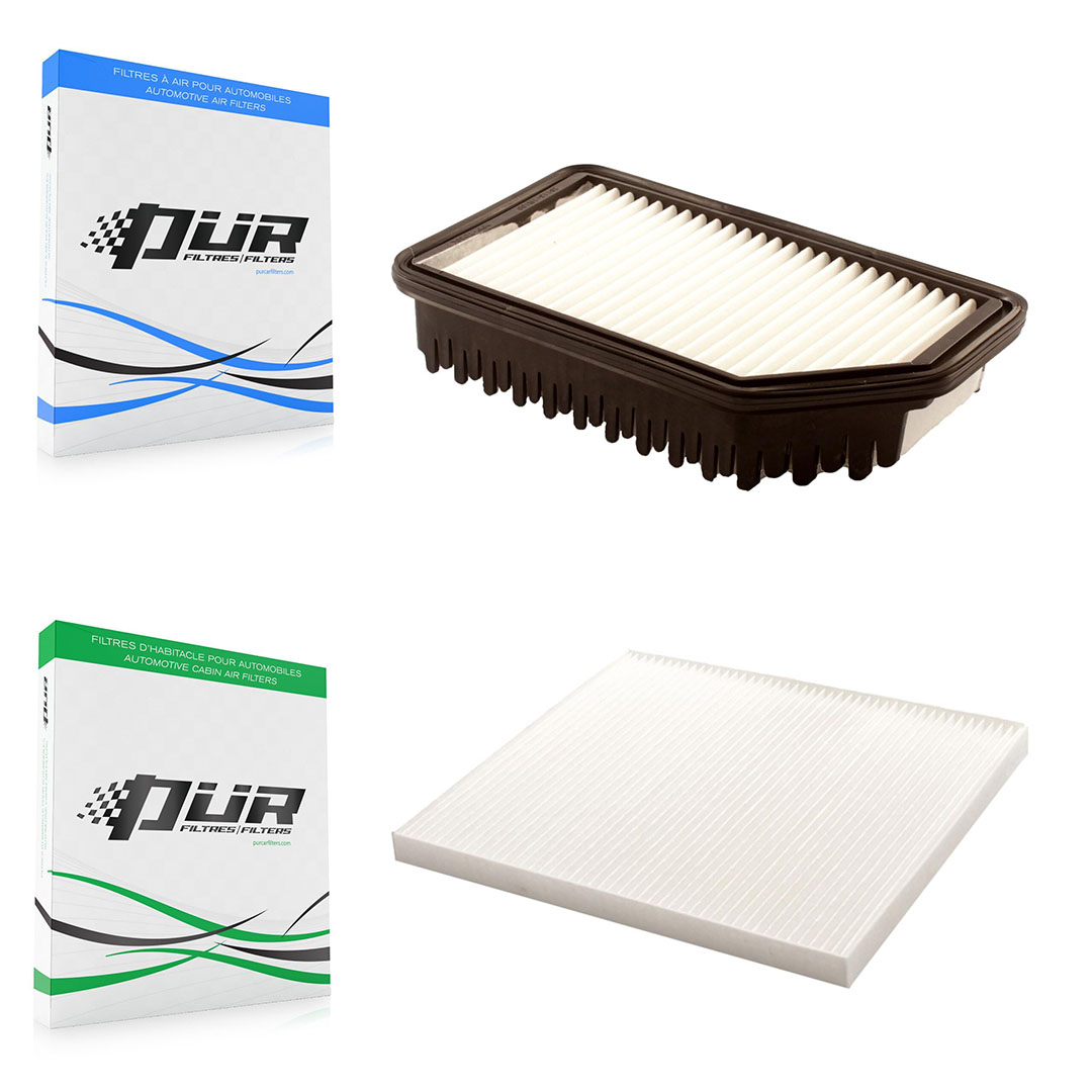 طقم فلتر هواء وكابينة مناسب لأكسنت 2012–2017 وكيا ريو وفيلوستر KFL-100133