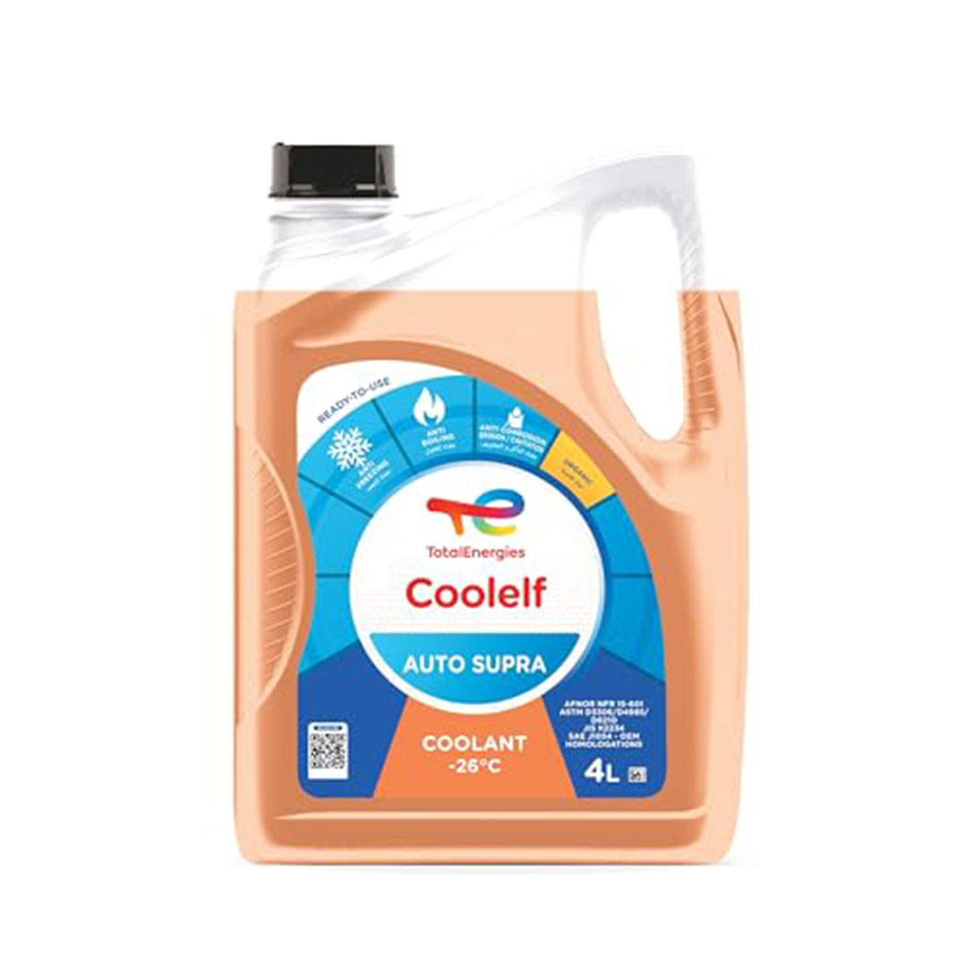 مياه تبريد TotalEnergies COOLELF AUTO SUPRA – 4 لتر – درجة تجمد -26