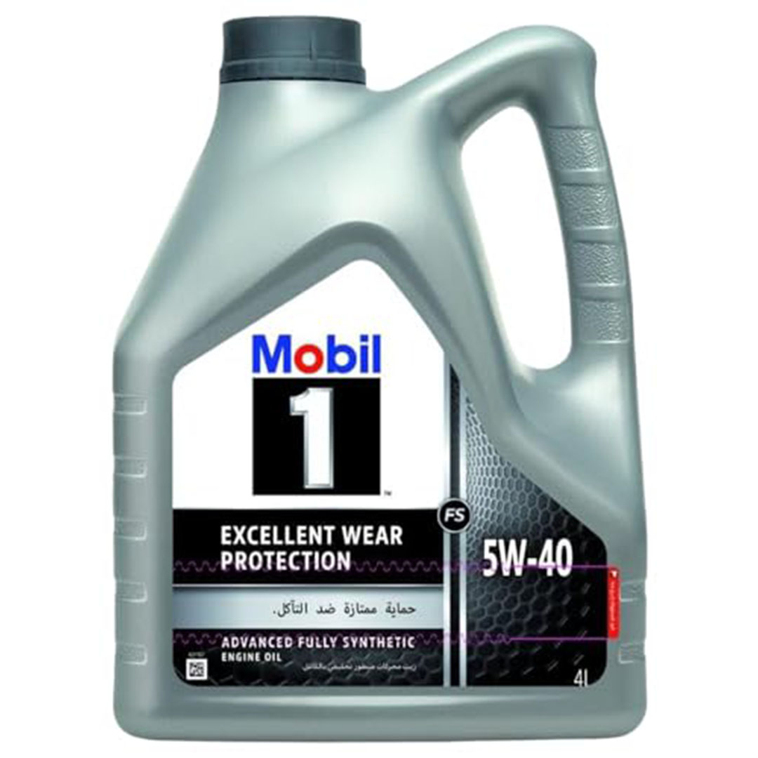 زيت محرك Mobil 1 FS 5W-40 + فلتر بوش لميتسوبيشي ونيسان وفيات – 4 لتر