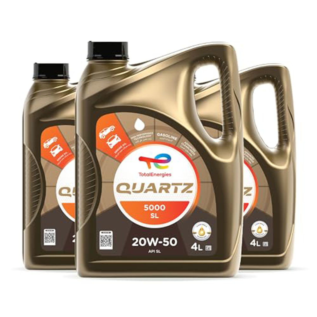 زيت محرك TotalEnergies Quartz 5000 20W50 – 4 لتر – 3 عبوات