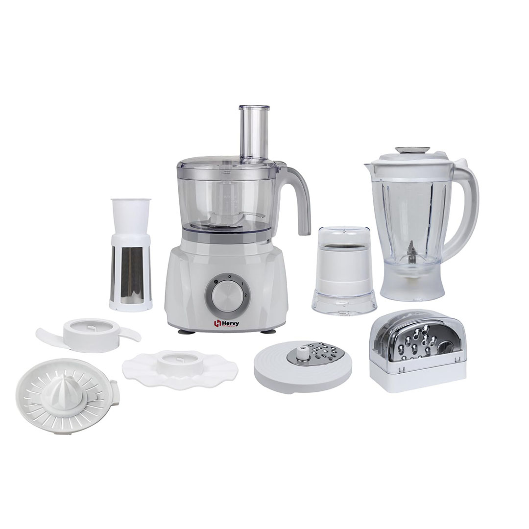 محضرة طعام متعددة الوظائف 1000 واط - 30 وظيفة - إبريق سعة 1.5 لتر - مفرمة سعة 1 لتر - أبيض