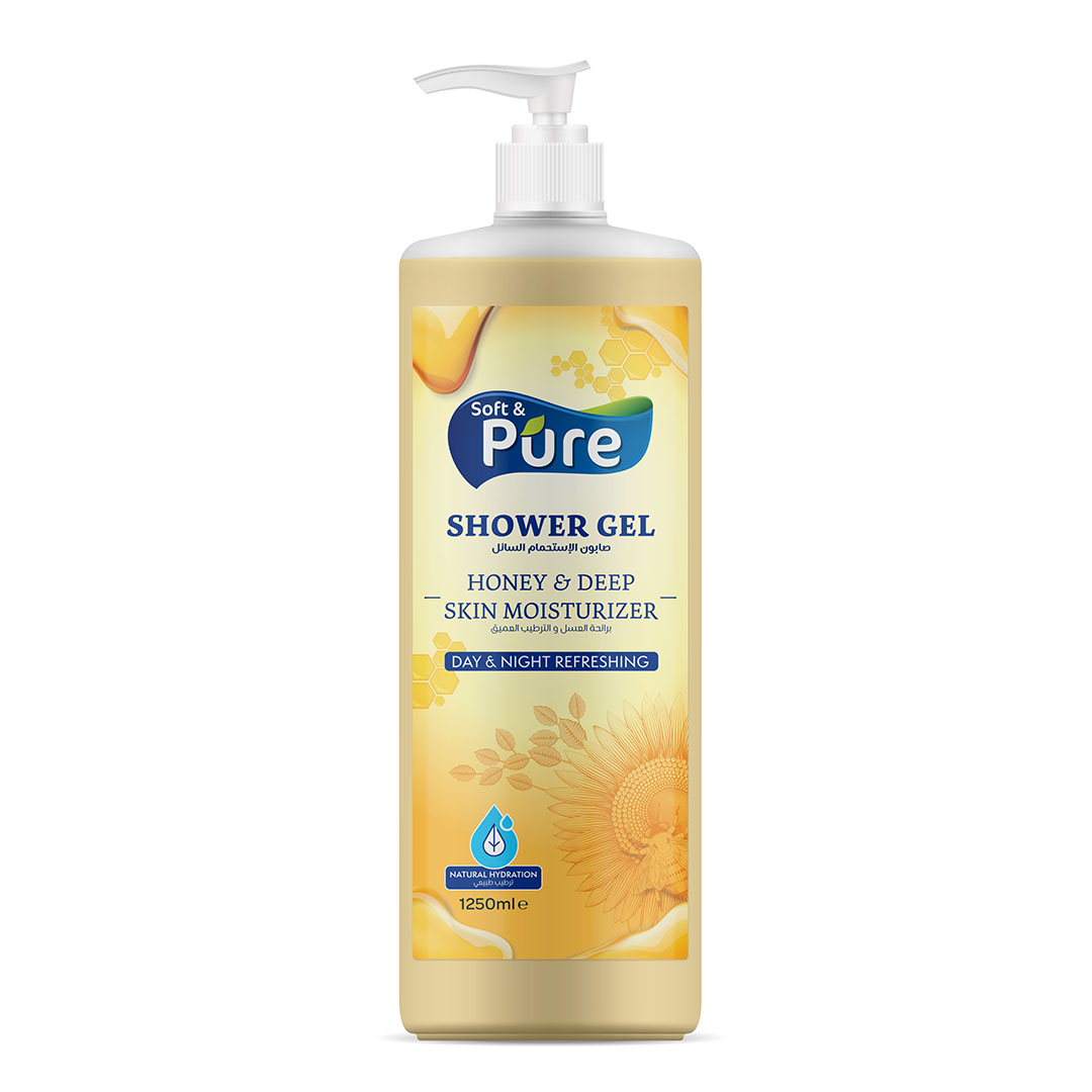 شاور جل سوفت آند بيور بالعسل - 1250 مل