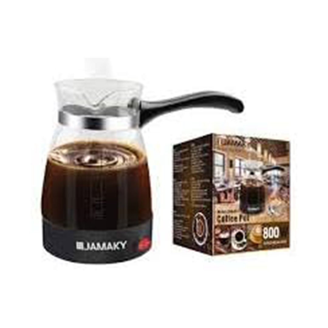 ماكينة قهوة كهربائية زجاجية جماكي - 500 مل - 800 وات - JMK9011
