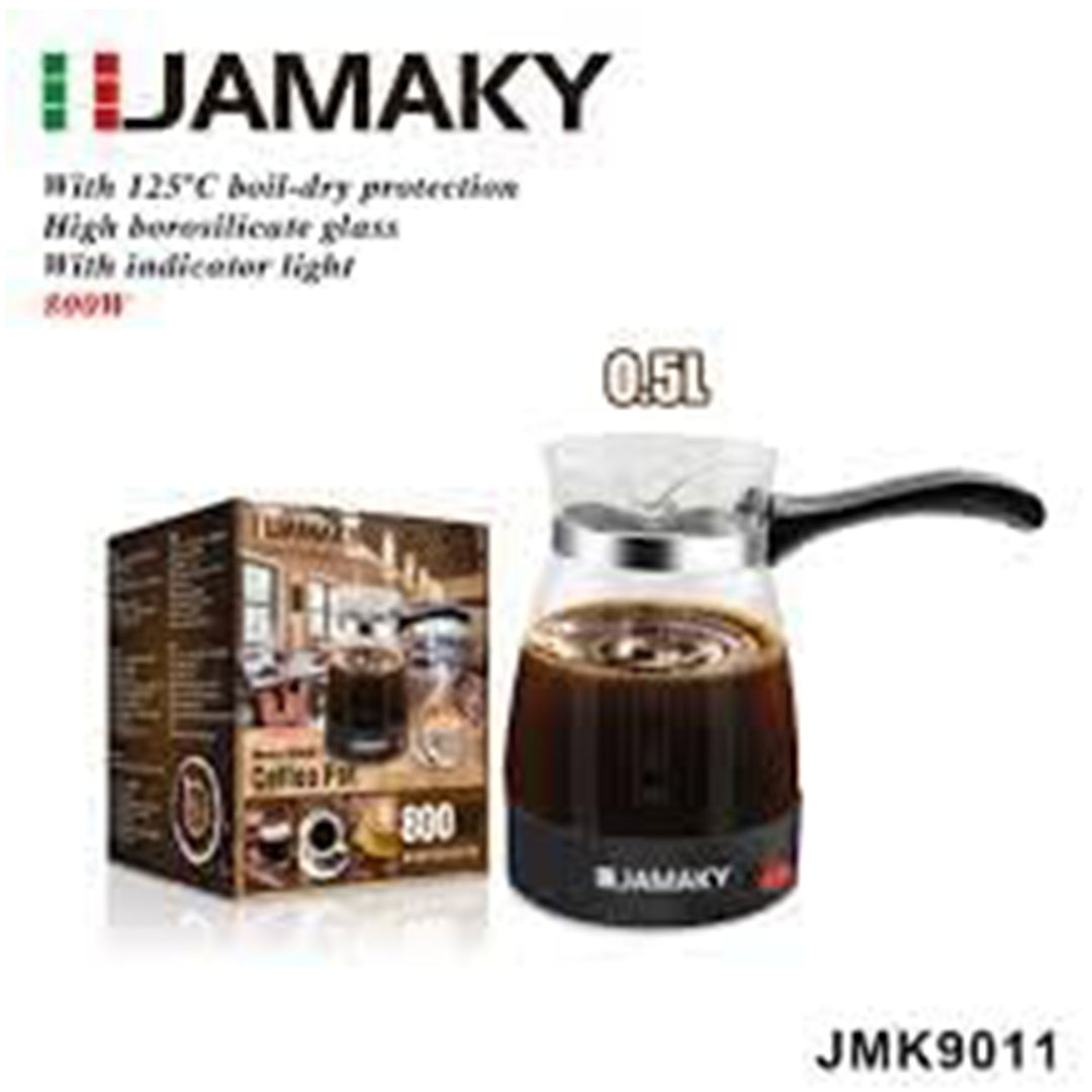 ماكينة قهوة كهربائية زجاجية جماكي - 500 مل - 800 وات - JMK9011