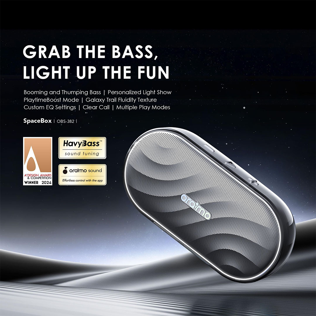 مكبر صوت لاسلكي سبيس بوكس أورايمو- رمادي - Obs-382