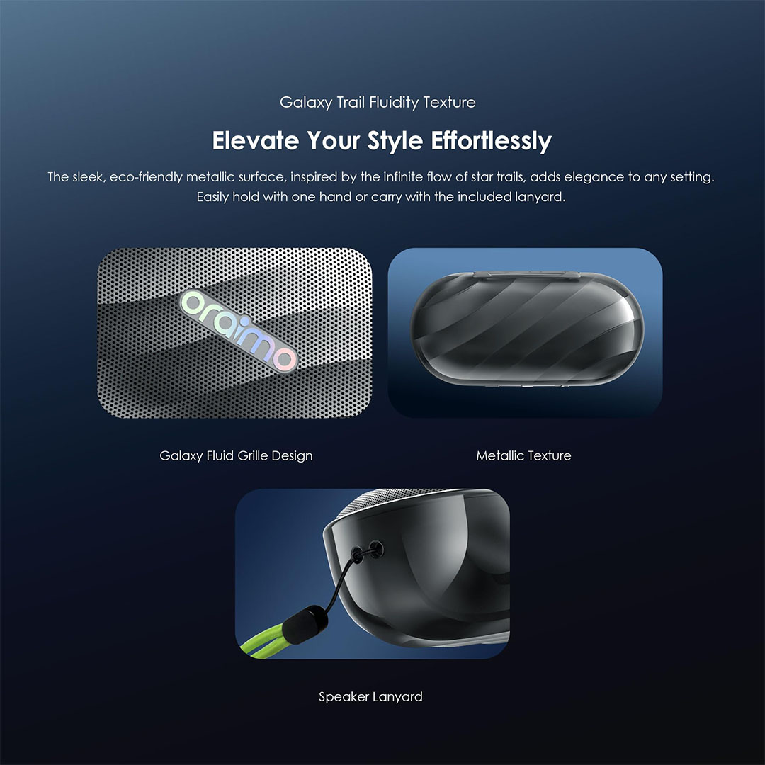 مكبر صوت لاسلكي سبيس بوكس أورايمو- رمادي - Obs-382