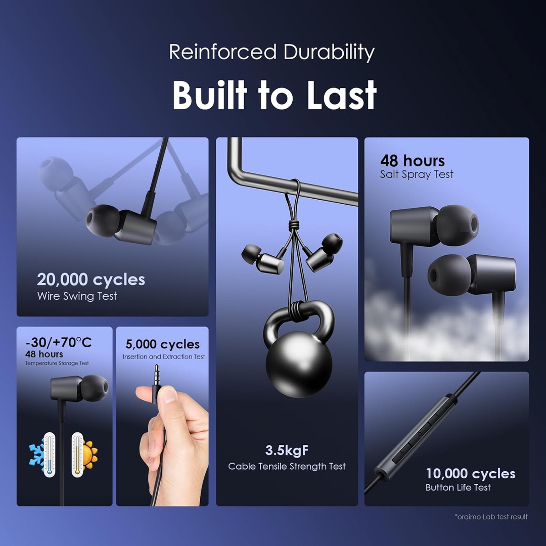 سماعات أذن سلكية داخلية ترومبيت 3 أورايمو - 3.5mm - أسود - OEP-E40