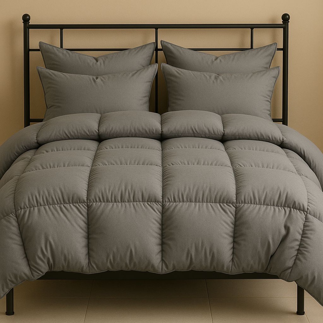 لحاف فايبر من يارلن - رمادي - 220*240 سم