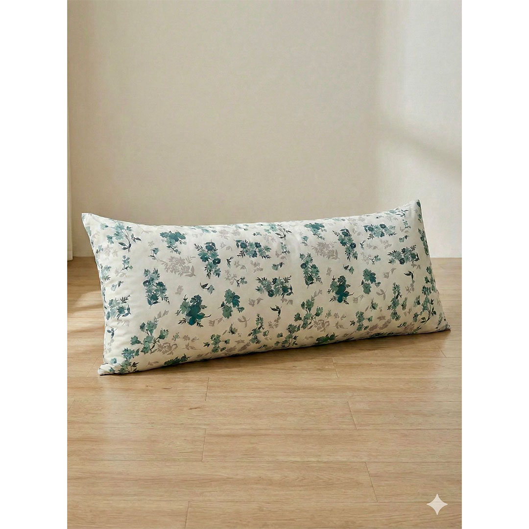 يارلن كيس مخدة طويل - جرين فلورا - 200×45 سم