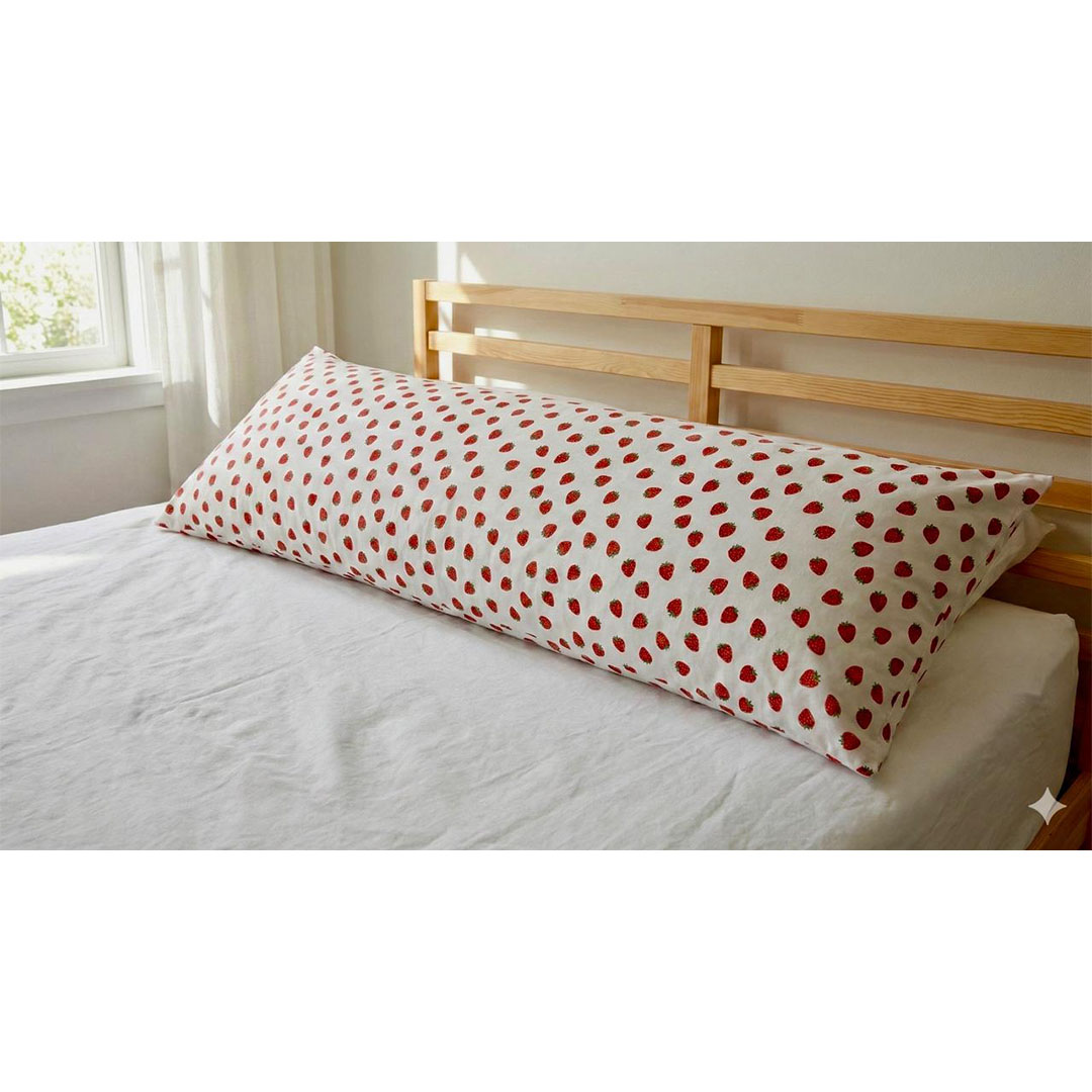 يارلن كيس مخدة طويل - فراولة - 180×45 سم
