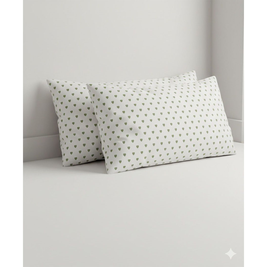يارلن 2 كيس مخدة صغيرة - ميني هارتس زيتوني - 50×70 سم