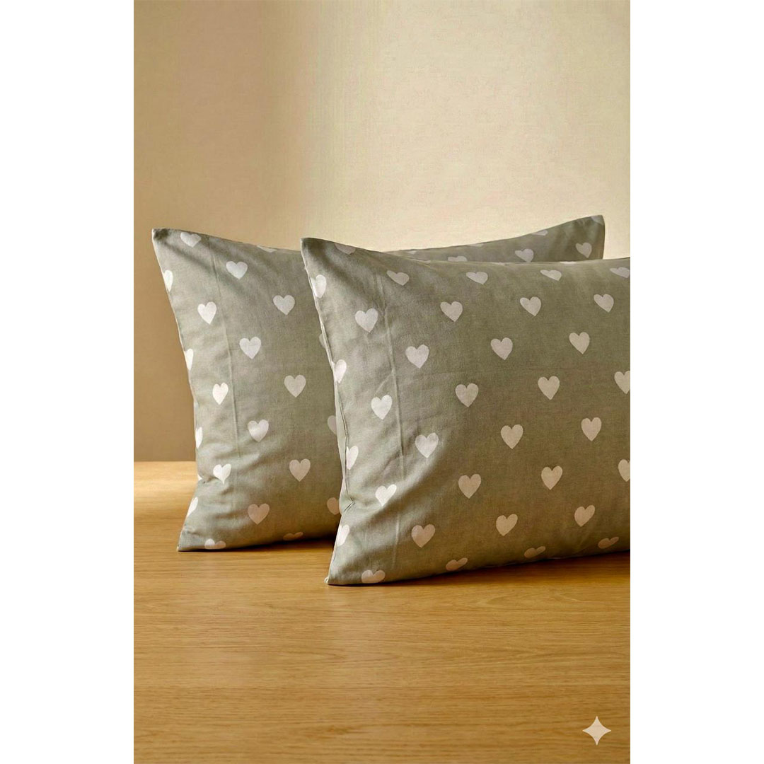 يارلن 2 كيس مخدة صغيرة - ميني هارتس أبيض 2 - 50×70 سم