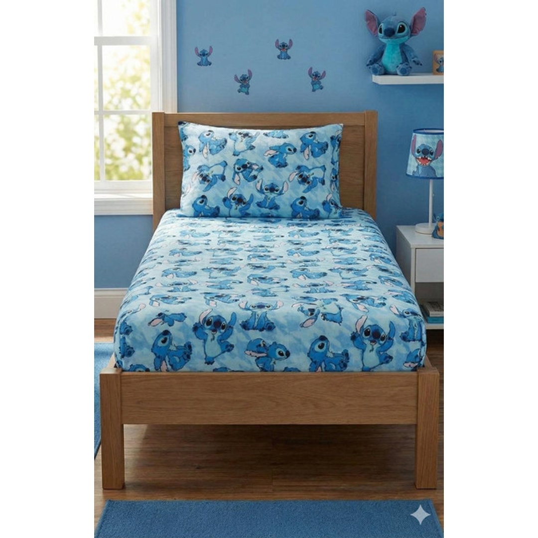 يارلن دفاية استيك مع خددية - 120*200 سم - تصميم استيتش - لبني