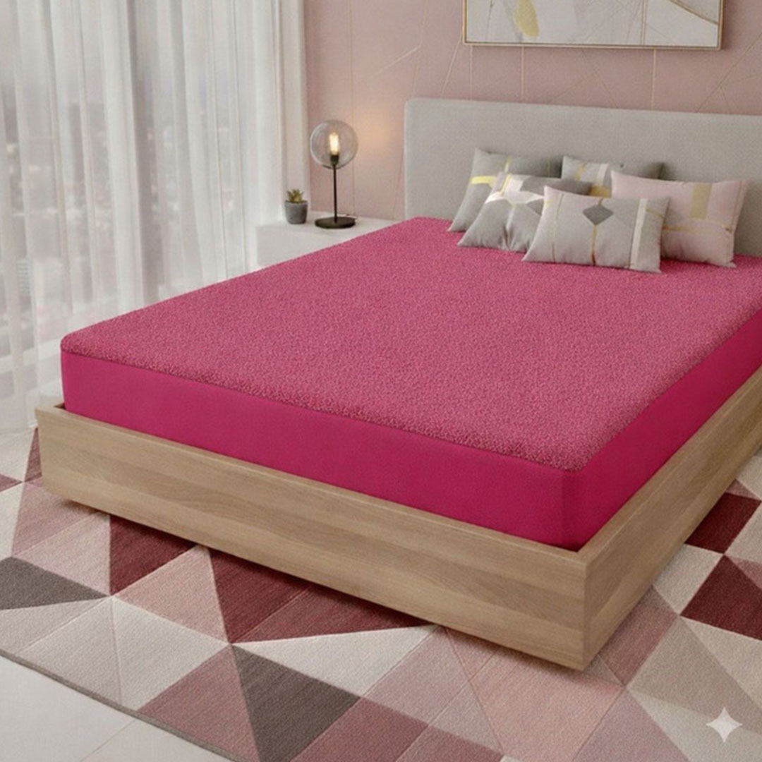يارلن واقي مراتب مقاوم للماء - فوشيا - 200*200*30 سم