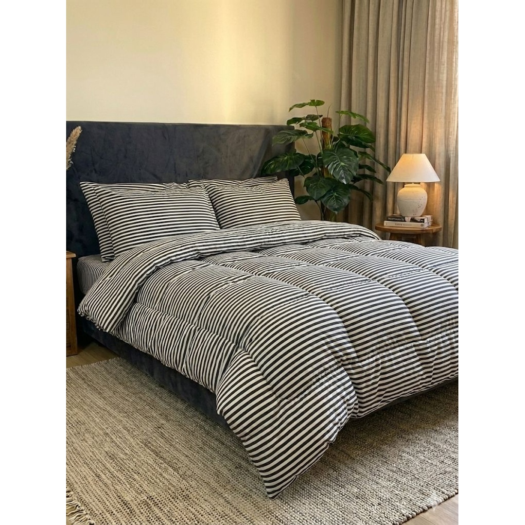 كيس لحاف بسوستة من يارلن - مخطط - 220*240 سم