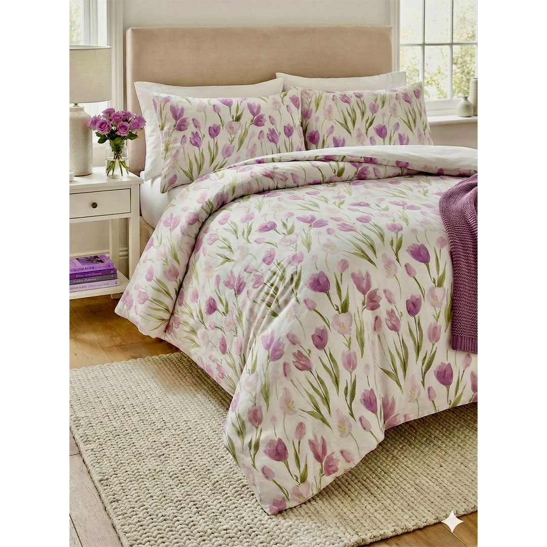 يارلن غطاء لحاف بسوستة - بيربل لوتس - 220×240 سم