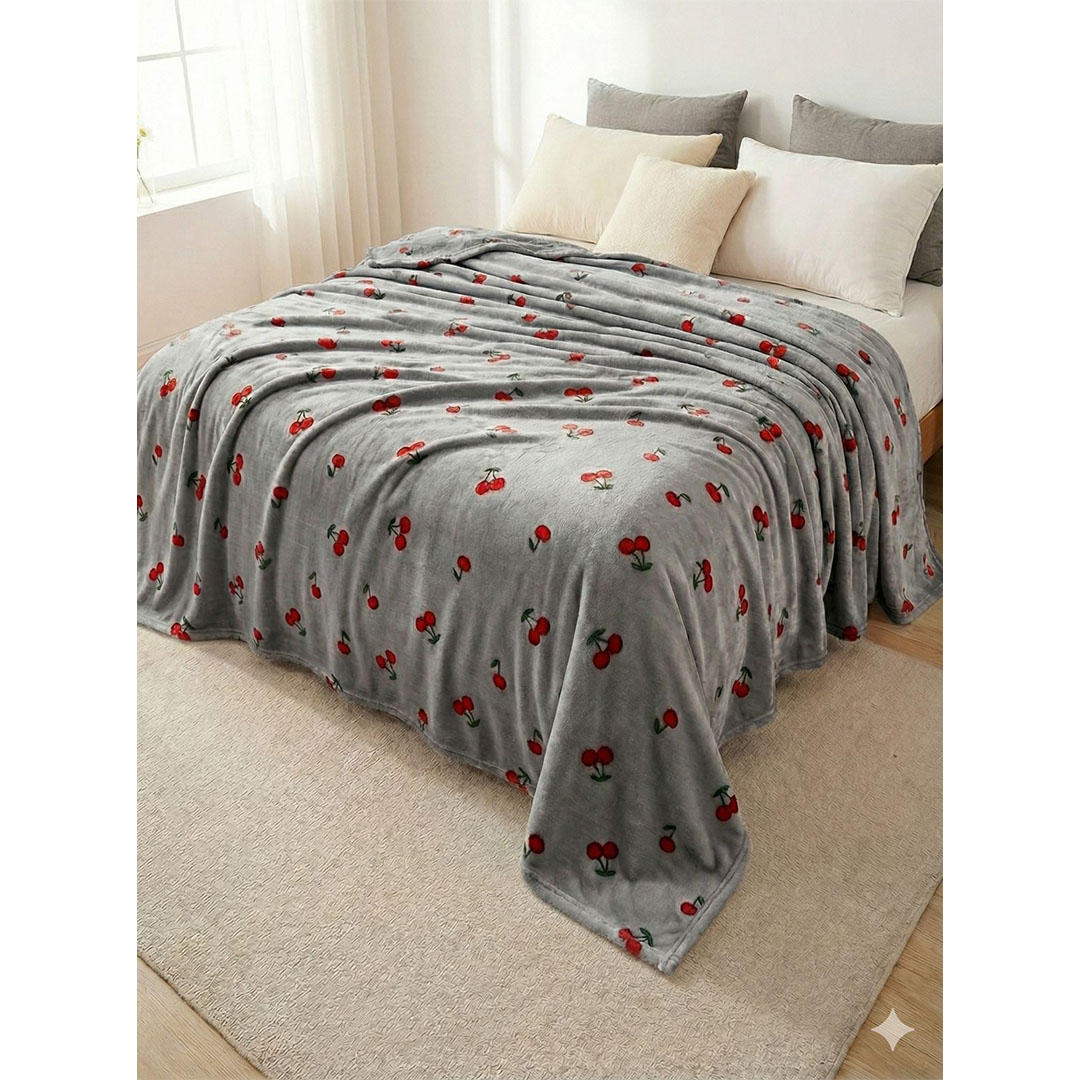 يارلن دفاية قطيفة - توت رمادي - 220×240 سم