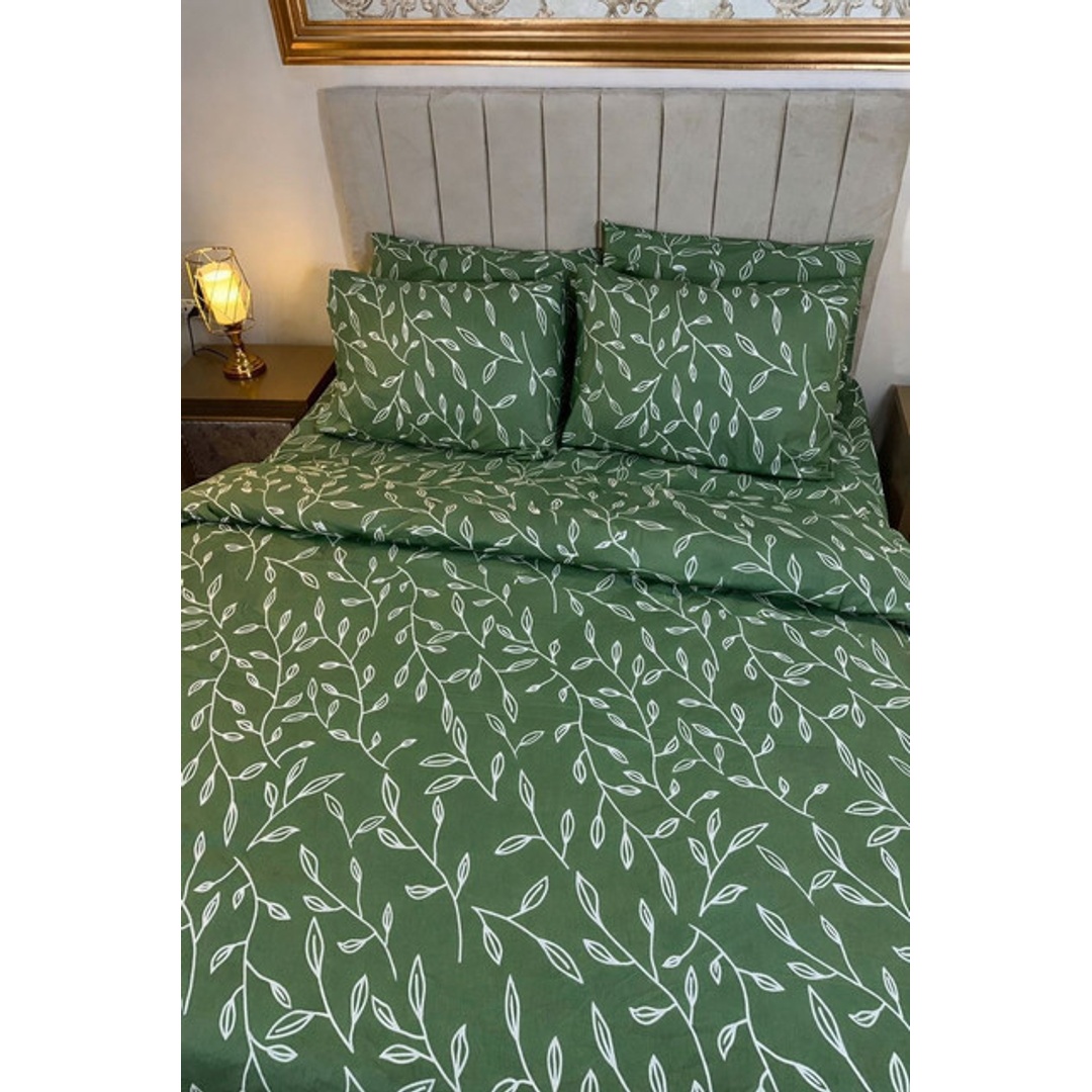 طقم ملاية عادية مع 2 غطاء مخدة من يارلن - 160 سم - وايت لييف - زيتي