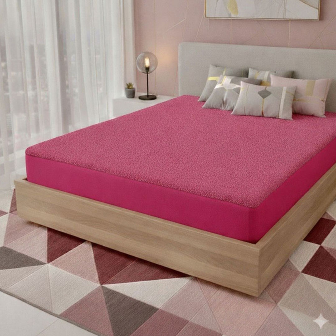 يارلن واقي مراتب مقاوم للماء - فوشيا - 200*200*30 سم