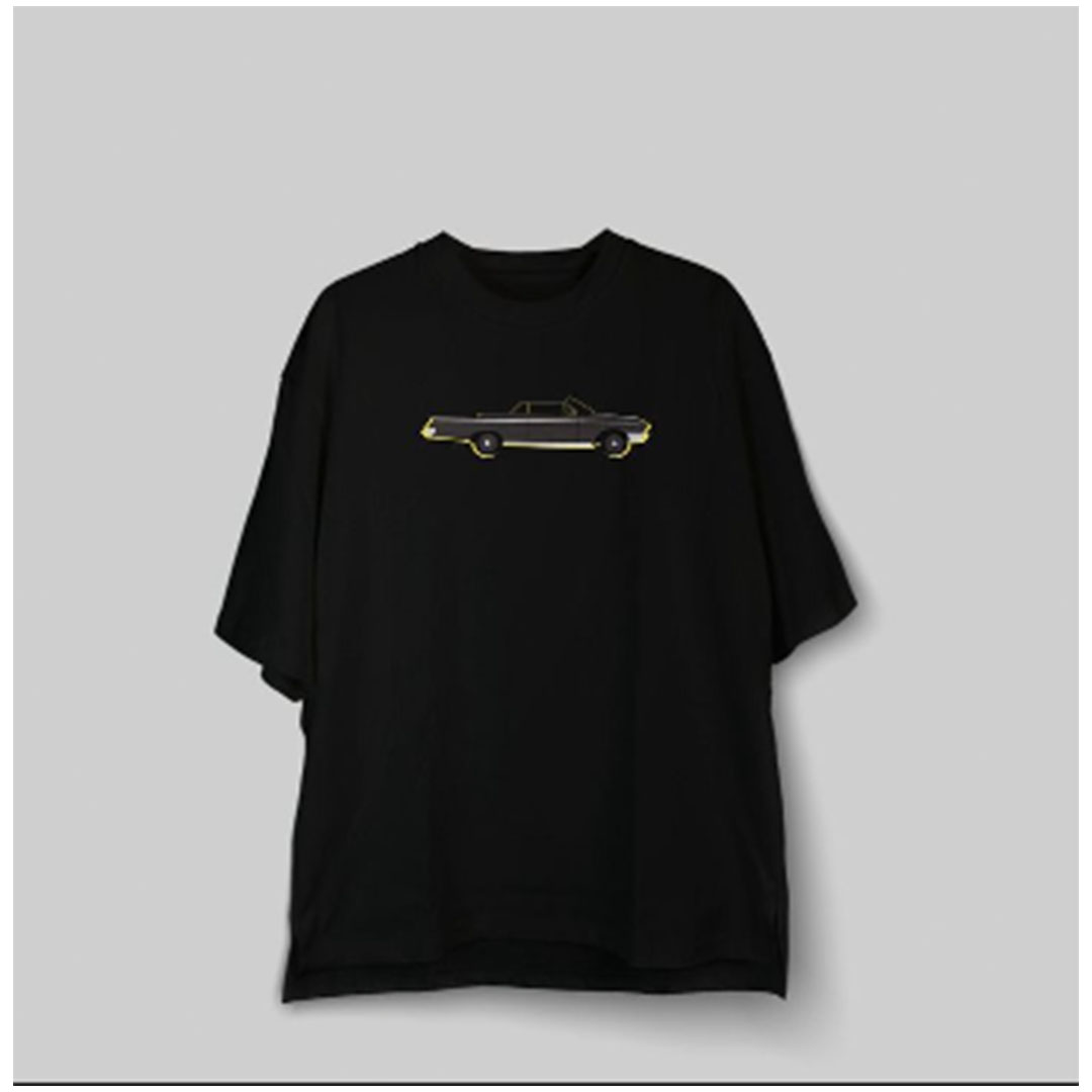 تيشيرت نص كم رجالي - شكل عربية - أسود