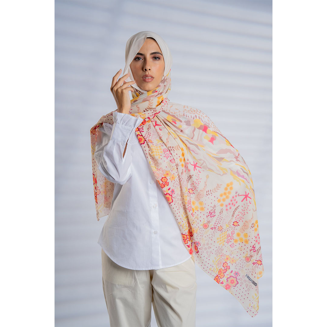 طرحة شيفون مطبوع Lunara من عالمكي