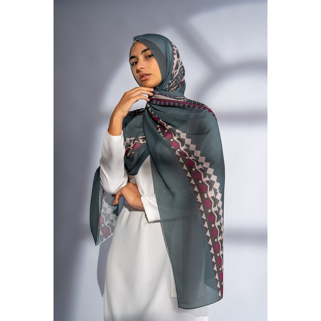 طرحة شيفون مطبوع Nomad Line من عالمكي