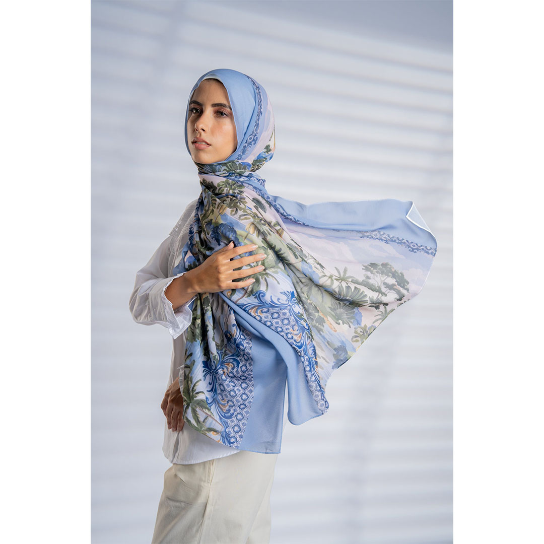 طرحة شيفون مطبوع Verdita من عالمكي